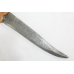 Dagger Knife Damascus Steel Blade Orange Jade Stone Handle Silver Koftgiri C967